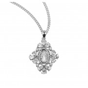 16 Crystal Cubic Zirconia's CZ's w/Sterling Silver Miraculous Medal - 18" Chain - Boxed - Necklace 16 Crystal Cubic Zirconia's CZ's w/Sterling Silver Miraculous Medal - 18" Chain - Boxed - Necklace