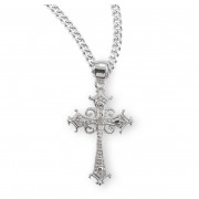 Sterling Silver Cubic Zircon Cross Boxed - Necklace