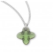 Genuine Finest Austrian Crystal Peridot Tribe Cross - Necklace