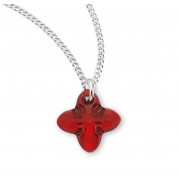 Genuine Finest Austrian Crystal Ruby Tribe Cross - Necklace