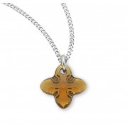 Genuine Finest Austrian Crystal Topaz Tribe Cross - Necklace