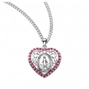 Sterling Silver Oval Miraculous Medal - Necklace