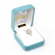 Sterling Silver Cross with Zircons - Necklace