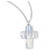 Aurora Borealis Finest Austrian Crystal Cross - Necklace