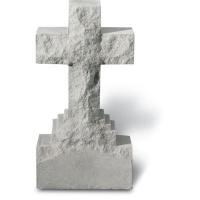 15in Cross On Base All Weatherproof Cast Stone - 707509261207 - 26120