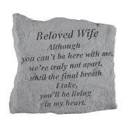 Beloved Wife Although You Can'T Be Here All Cast Stone Memorial