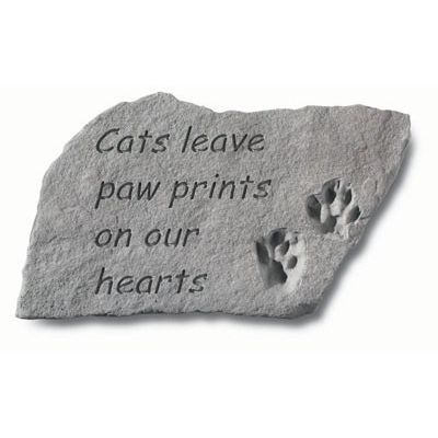 Cats Leave Pawprints All Weatherproof Cast Stone - 707509924201 - 92420