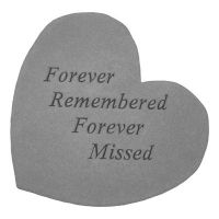 Forever Remembered... Cast Stone All Weatherproof Cast Stone