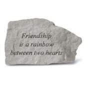 Friendship Is A Rainbow Between All Weatherproof Garden Cast Stone