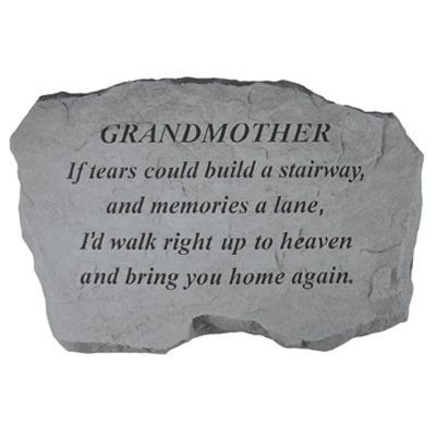 Grandmother - If Tears Could Build... All Weatherproof Cast Stone - 707509972202 - 97220