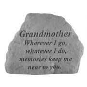 Grandmother Where Ever I Go... All Weatherproof Cast Stone Memorial