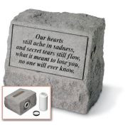 Headstone - Our Hearts Still Ache All Weatherproof Cast Stone Memorial