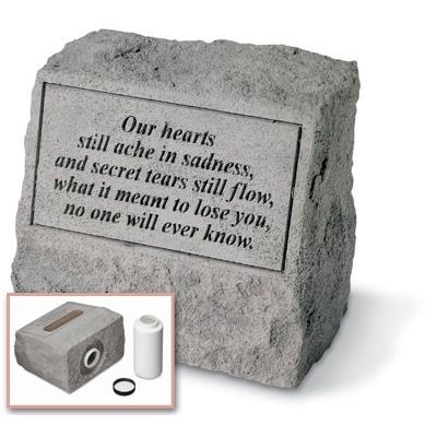 Headstone - Our Hearts Still Ache All Weatherproof Cast Stone Memorial - 707509935207 - 93520