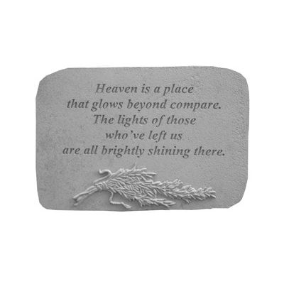 Heaven Is A Place... w/Rosemary All Weatherproof Cast Stone Memorial - 707509075439 - 07543