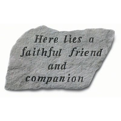 Here Lies A Faithful Friend... All Weatherproof Cast Stone - 707509677206 - 67720