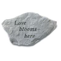 Love Blooms Here All Weatherproof Cast Stone