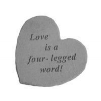 Love Is A Four-Legged Word! All Weatherproof Cast Stone