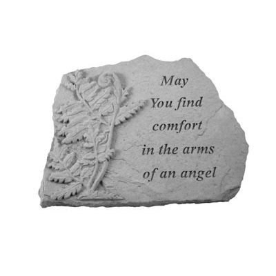 May You Find Comfort in the Arms of Angel Cast Stone Plaque Memorial - 707509070342 - 07034