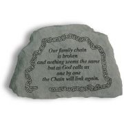 Our Family Chain Is Broken Cast Decorative Weatherproof Stone Memorial