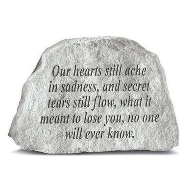 Our Hearts Still Ache... All Weatherproof Cast Stone - 707509781200 - 78120