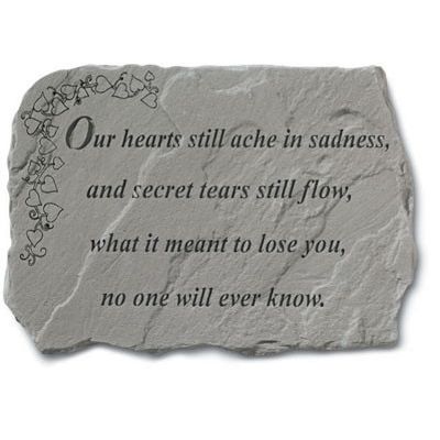 Our Hearts Still Ache In Sadness... All Weatherproof Cast Stone - 707509918200 - 91820