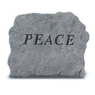 Peace Decorative Stone 7 X 5.5 Inch All Weatherproof Cast Stone - 707509805203 - 80520