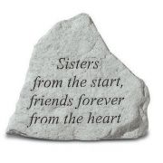 Sisters From The Start, Friends... Weatherproof Cast Stone