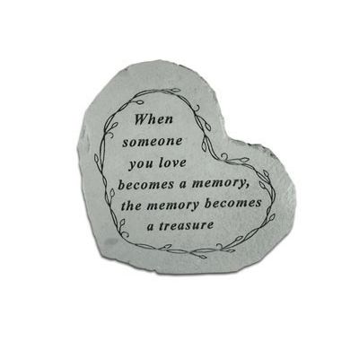 Small Heart When Someone You Love... Weatherproof Cast Stone Memorial - 707509085032 - 08503