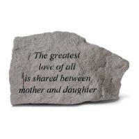 The Greatest Love Of All Is Shared... All Weatherproof Cast Stone