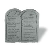 The Ten Commandments (Tablet) All Weatherproof Cast Stone