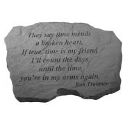 They Say Time Mends... All Weatherproof Cast Stone Memorial