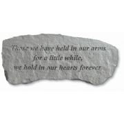 Those We Have Held, Small Bench All Weatherproof Cast Stone Memorial