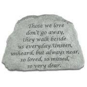 Those We Love Don't Go Away... All Weatherproof Cast Stone