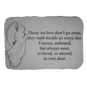 Those We Love Don't Go Away...With Standing Weatherproof Cast Stone