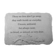Those We Love Don't Go... w/Rosemary Weatherproof Cast Stone Memorial