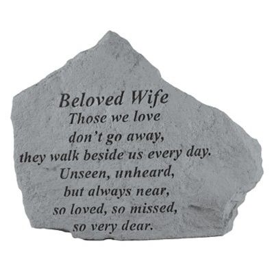 Those We Love Dont Go Away... All Weatherproof Cast Stone Memorial - 707509154202 - 15420