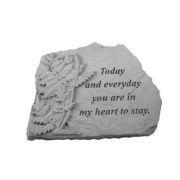 Today And Everyday... w/Fern All Weatherproof Cast Stone Memorial