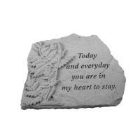 Today And Everyday... w/Fern All Weatherproof Cast Stone Memorial