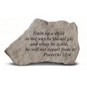 Train Up A Child In The Way He... All Weatherproof Cast Stone