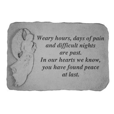 Weary Hours, Days Of Pain(With Standing An Cast Stone Memorial - 707509220204 - 22020