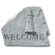 Welcome (With Lighthouse) All Weatherproof Cast Stone