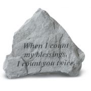 When I Count My Blessings All Weatherproof Cast Stone