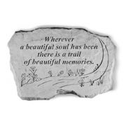 Wherever A Beautiful Soul... All Weatherproof Cast Stone Memorial