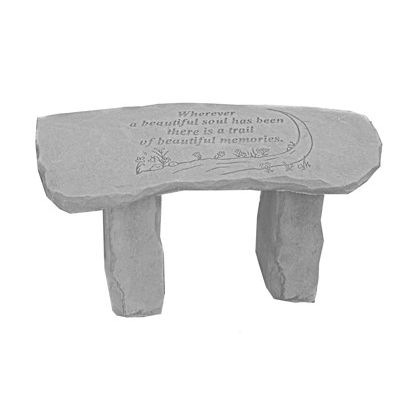 Wherever A Beautiful Soul...Bench All Weatherproof Cast Stone - 707509379209 - 37920