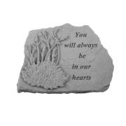 You Will Always... w/Lavendar All Weatherproof Cast Stone Memorial