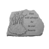 You Will Always... w/Lavendar All Weatherproof Cast Stone Memorial