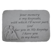 Your Memory Is...(With Sitting Angel) All Weatherproof Cast Stone