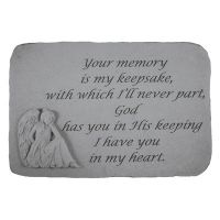 Your Memory Is...(With Sitting Angel) All Weatherproof Cast Stone