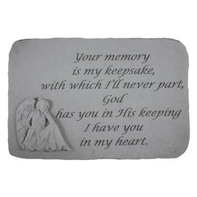 Your Memory Is...(With Sitting Angel) All Weatherproof Cast Stone - 707509229207 - 22920