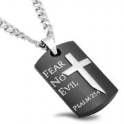 Men's Guardian Christian Jewelry Necklace Black